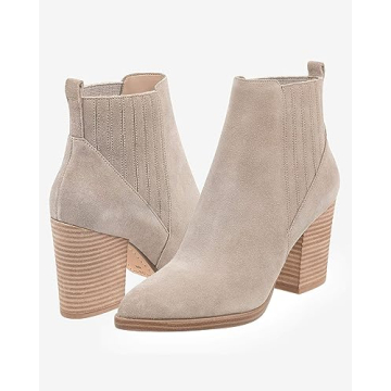 Imily Bela Women's Stylish Suede Ankle Boots for Winter