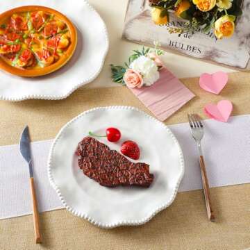 Newtay 12 Pcs Dinnerware Set Include 4 Pcs 11 Inch Dinner Plates 4 Pcs 9 Inch Salad Plates and 4 Pcs 7.5 Inch Bowls for Kitchen, Everyday Use