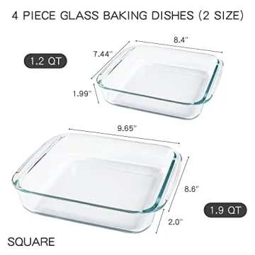 Glass Casserole Dish Set for Easy Baking and Storage