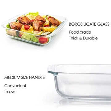 Glass Casserole Dish Set for Easy Baking and Storage