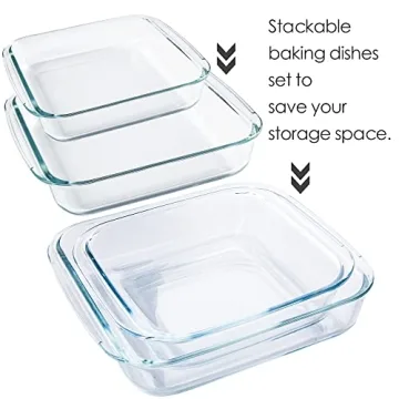 Glass Casserole Dish Set for Easy Baking and Storage