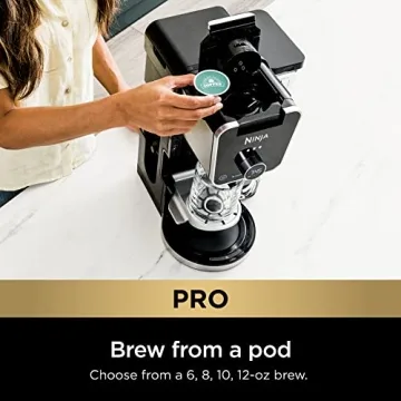 Ninja CFP301 Coffee Maker with Glass Carafe and Frother