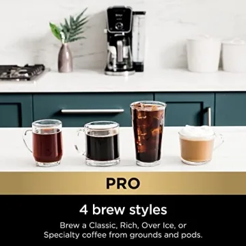 Ninja CFP301 Coffee Maker with Glass Carafe and Frother