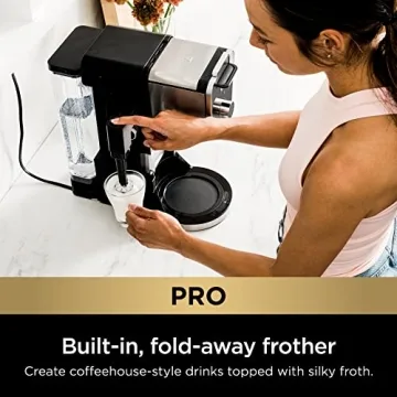 Ninja CFP301 Coffee Maker with Glass Carafe and Frother