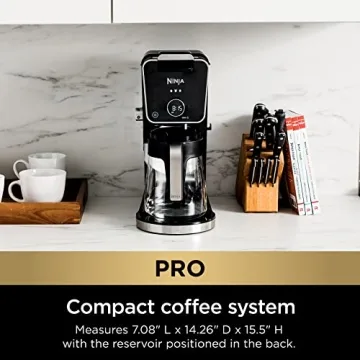 Ninja CFP301 Coffee Maker with Glass Carafe and Frother