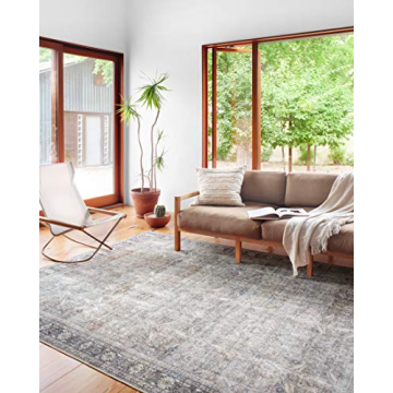 Loloi II Wynter Area Rug in Grey/Charcoal - Soft & Durable