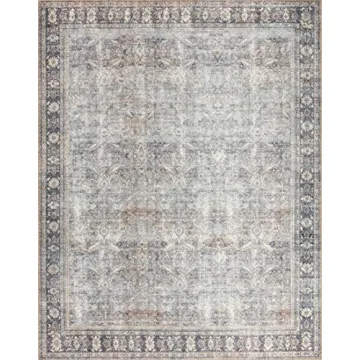 Loloi II Wynter Area Rug in Grey/Charcoal - Soft & Durable