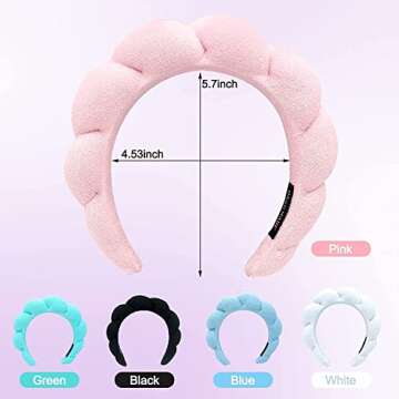 HONGKEIE Spa Makeup Headband for Easy Face Washing and Makeup