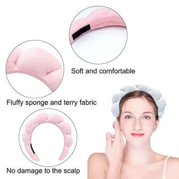 HONGKEIE Spa Makeup Headband for Easy Face Washing and Makeup