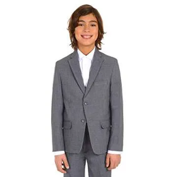 Stylish Calvin Klein Boys Blazer Suit Jacket in Grey Heather