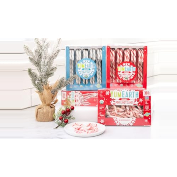 YumEarth Organic Holiday Mini Candy Canes 30 Count