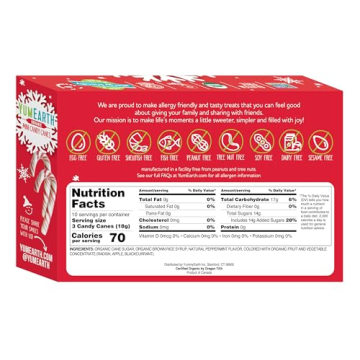 YumEarth Organic Holiday Mini Candy Canes 30 Count