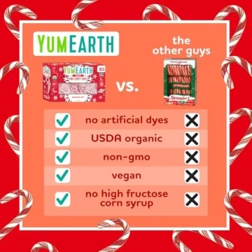 YumEarth Organic Holiday Mini Candy Canes 30 Count