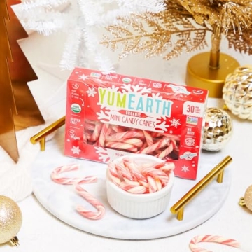 YumEarth Organic Holiday Mini Candy Canes 30 Count