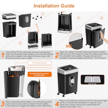 Bonsaii C169 Office Paper Shredder for Home Use