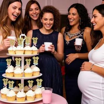 ALISSAR Gender Reveal Cupcake Toppers - 30 Pack Delightful decorations