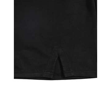 Verdusa Women's Split Hem Zipper Side Bodycon Mini Skirt Black M