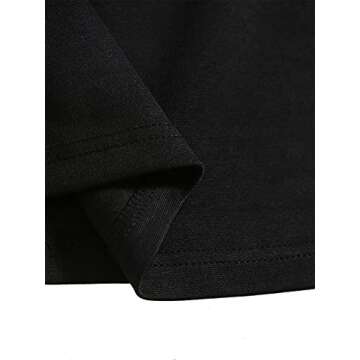 Verdusa Women's Split Hem Zipper Side Bodycon Mini Skirt Black M