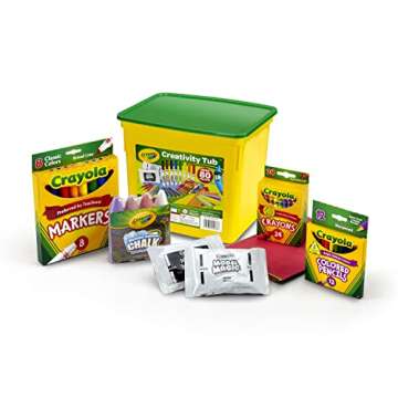 Crayola Creativity Tub, Arts and Crafts, Over 80 Tools, Crayons & Markers, Gifts for Kids