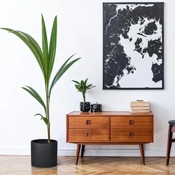 Fox & Fern 8 Inch Planter with Drainage - Lightweight Fiberstone