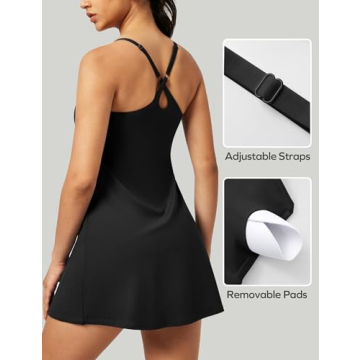 IUGA Tennis Dress with Built-in Shorts & Bra for Women