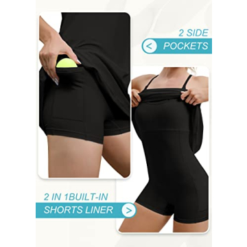 IUGA Tennis Dress with Built-in Shorts & Bra for Women