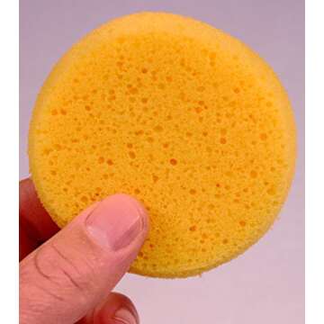 Creative Hobbies® 10 Pack of 3-1/2 Inch Round Synthetic Silk Sponges for Painting, Crafts, Ceramics, Household Use & More! Pack of 10 Sponges