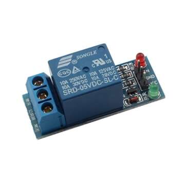 DAOKI 5 PCS 5v Relay Module for Arduino ARM PIC AVR MCU 5V Indicator Light LED 1 Channel Relay Module Works with Official Arduino Boards
