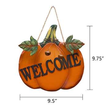 Charming Wood Pumpkin Welcome Sign for Fall Decor