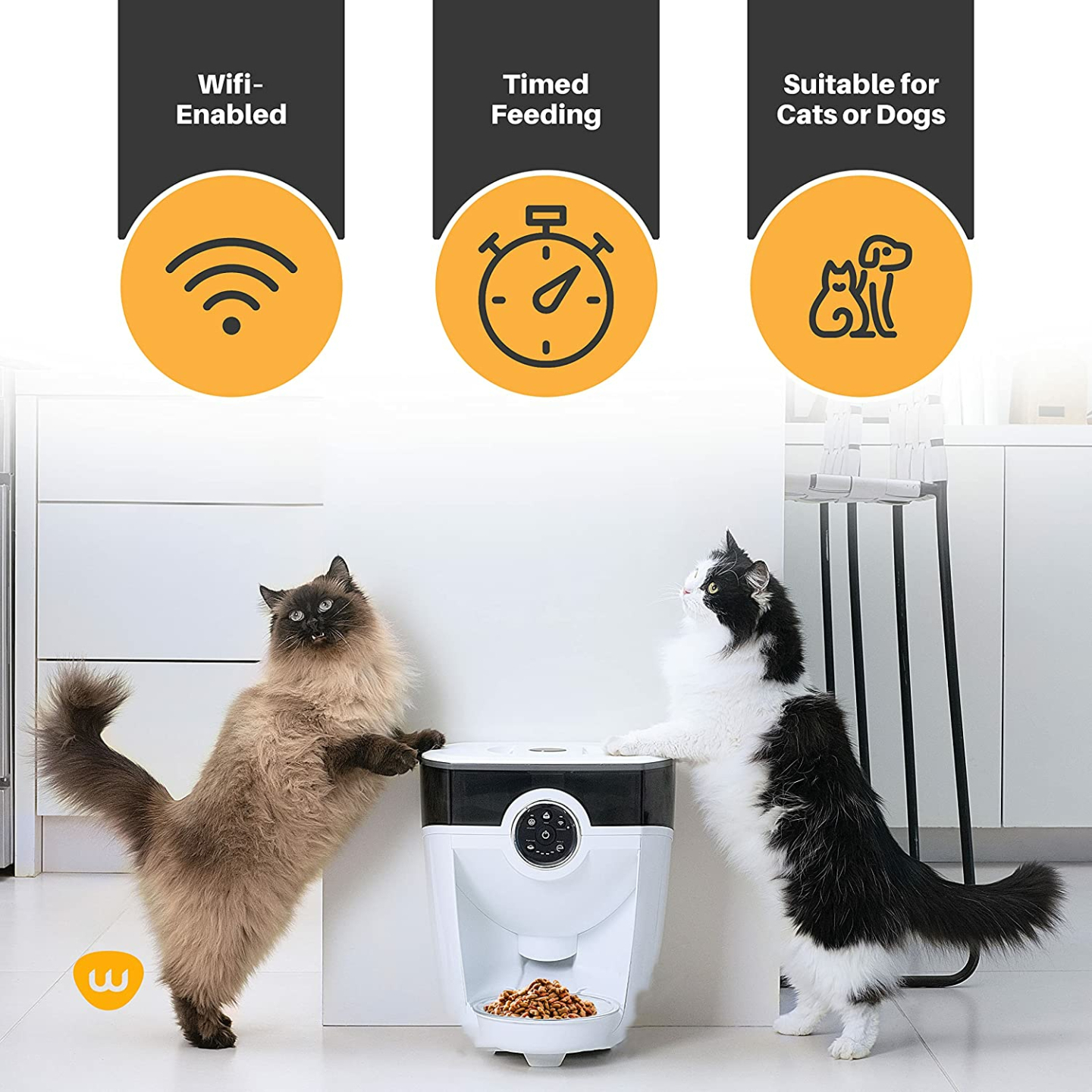 WiFi Automatic Pet Feeder with Backup Battery