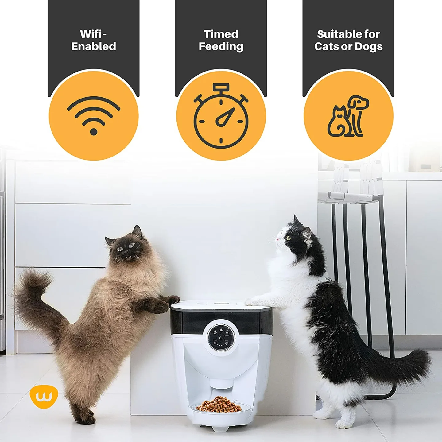 WiFi Automatic Pet Feeder with Backup Battery