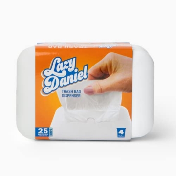 Lazy Daniel 4-Gallon Trash Bag Dispenser for Bathrooms, Bedrooms, Offices, Nursery, Vehicles, Boats,...