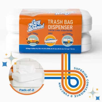 Lazy Daniel 4-Gallon Trash Bag Dispenser – 2-Pack