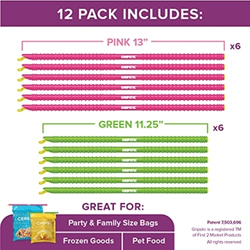 GRIPSTIC Bag Sealer Reusable Airtight Chip Clips