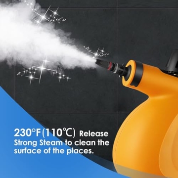 Handheld Steam Cleaner, Pressurized Multi-Surface Steam Cleaner with 11pcs Accessories, Chemical Free Multi-Purpose Steam Cleaners for Home Use, Steamer for Cleaning Floor, Tile, Windows, Couch, Grout