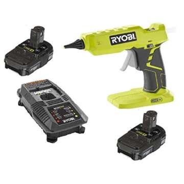 Ryobi Cordless Hot Glue Gun with Batteries and Charger