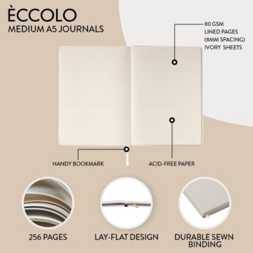 Eccolo Medium Lined Journal - Stylish Writing Companion