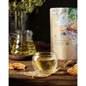 Gardenika Organic Sleep Loose Leaf Tea with Chamomile and Lavender Flowers, Herbal, Caffeine Free, KSA Kosher, Ayurvedic Blend - 4 oz (1 Pack)