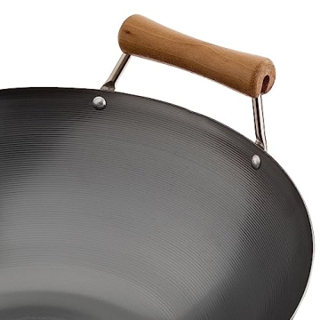 JOYCE CHEN 14-Inch Carbon Steel Wok Set with Lid