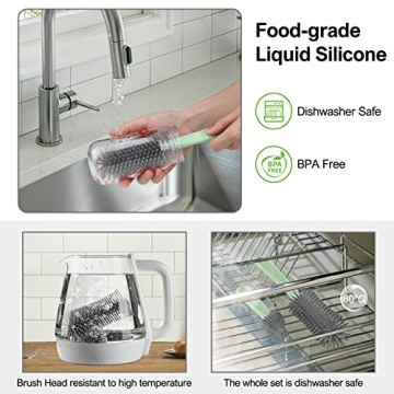 YomauiYee 6-in-1 Bottle Brush Set for Baby Travel