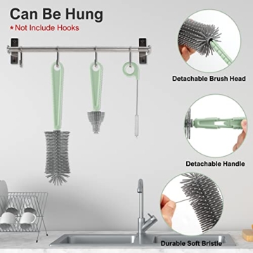 YomauiYee 6-in-1 Bottle Brush Set for Baby Travel