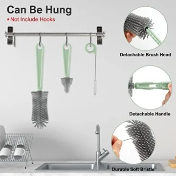 YomauiYee 6-in-1 Bottle Brush Set for Baby Travel