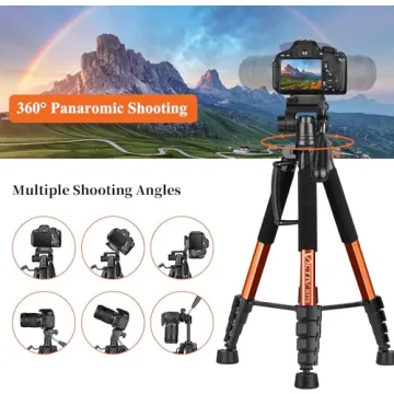 Victiv 74 Inch Camera Tripod for DSLR and Cell Phones