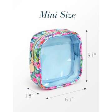 Oaque Clear Cosmetic Bag Mini Travel Essential Makeup Bag