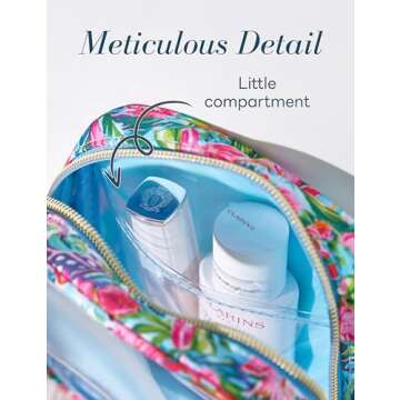 Oaque Clear Cosmetic Bag Mini Travel Essential Makeup Bag