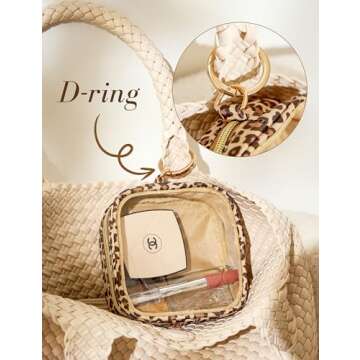 Oaque Clear Cosmetic Bag Mini Travel Essential Makeup Bag