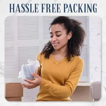 Self Seal Bubble Pouches - ALTERNIUM Bubble Bags for Packing, Packaging Filler for Moving - Cushioning Wrap for Fragile Items, Dish Packing Kit Shipping Supplies for Small Business - 50pcs, 7.5x8 Inch