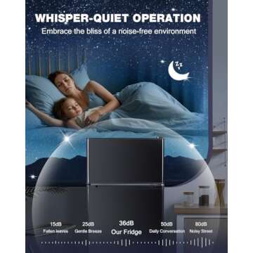 Double Door Mini Fridge with Freezer Ideal for Dorms