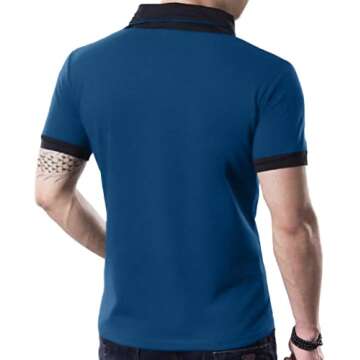 YTD Men's Stylish V-Neck Cotton Casual Tee for Comfort