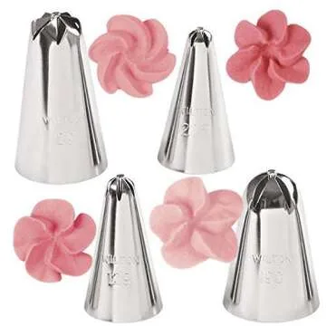 Drop Flower Decorating Piping Tip Set, 4 piece set